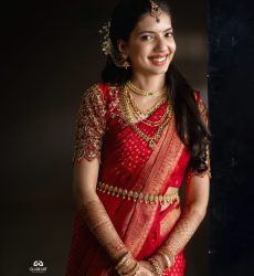 Kerala bride portrait traditional saree wedding photography